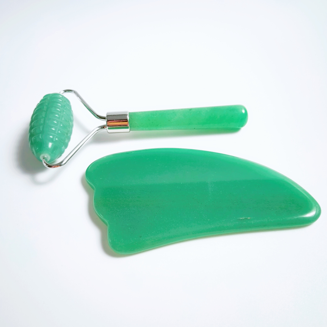 Diy stones Best Seller Germanium Beauty Bar Packaging Green Aventurine Jade Roller