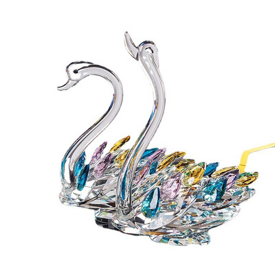 HY Beautiful blue crystal swan, wedding gift souvenir