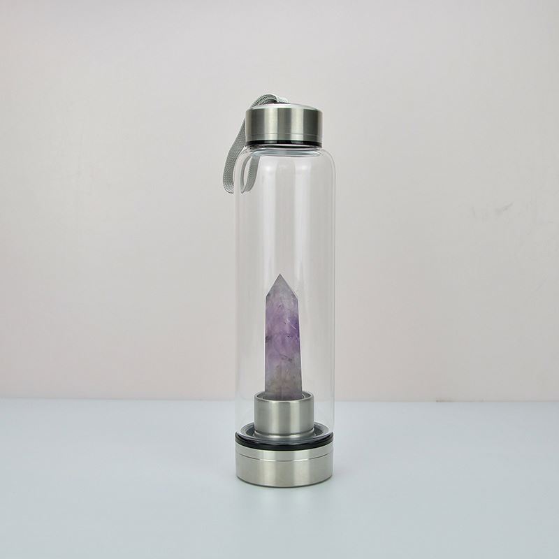 Crystal Crafts Water Bottle With Crystal Inside amethyst Water Bottle Crystal Tea Cups