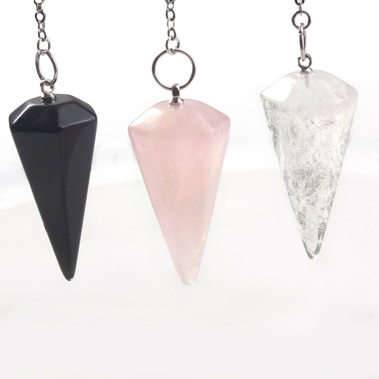 Stones and crystals 100% Reliable Natural Crystal Chakra Pendulum Gemstones Pendulums Healing Crystal Stones for wedding decoration and gifts