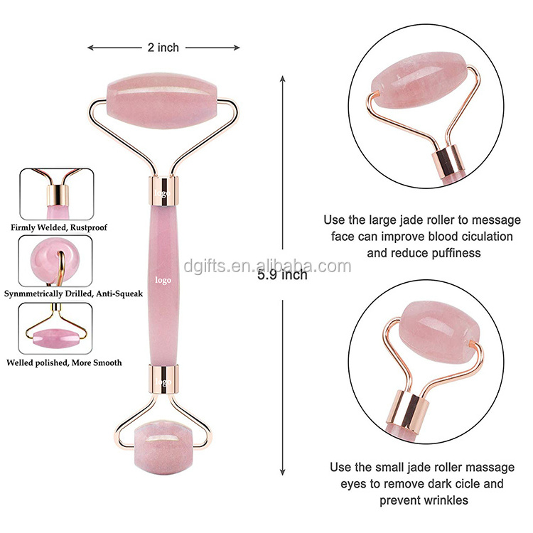 HY Best selling products slimming portable body rose quartz jade roller massager face