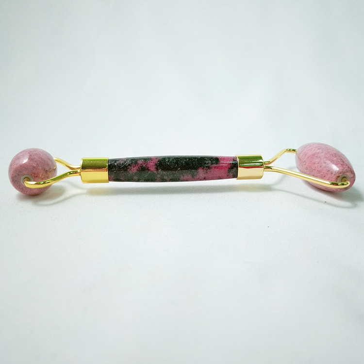 HY Factory hot sale natural rhodonite roller jade face stone