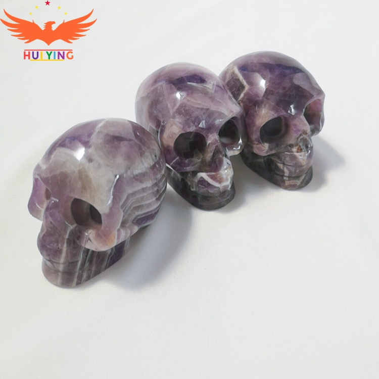 DIY Factory direct supply wood skulls carving life-size gemstones dragon crystal