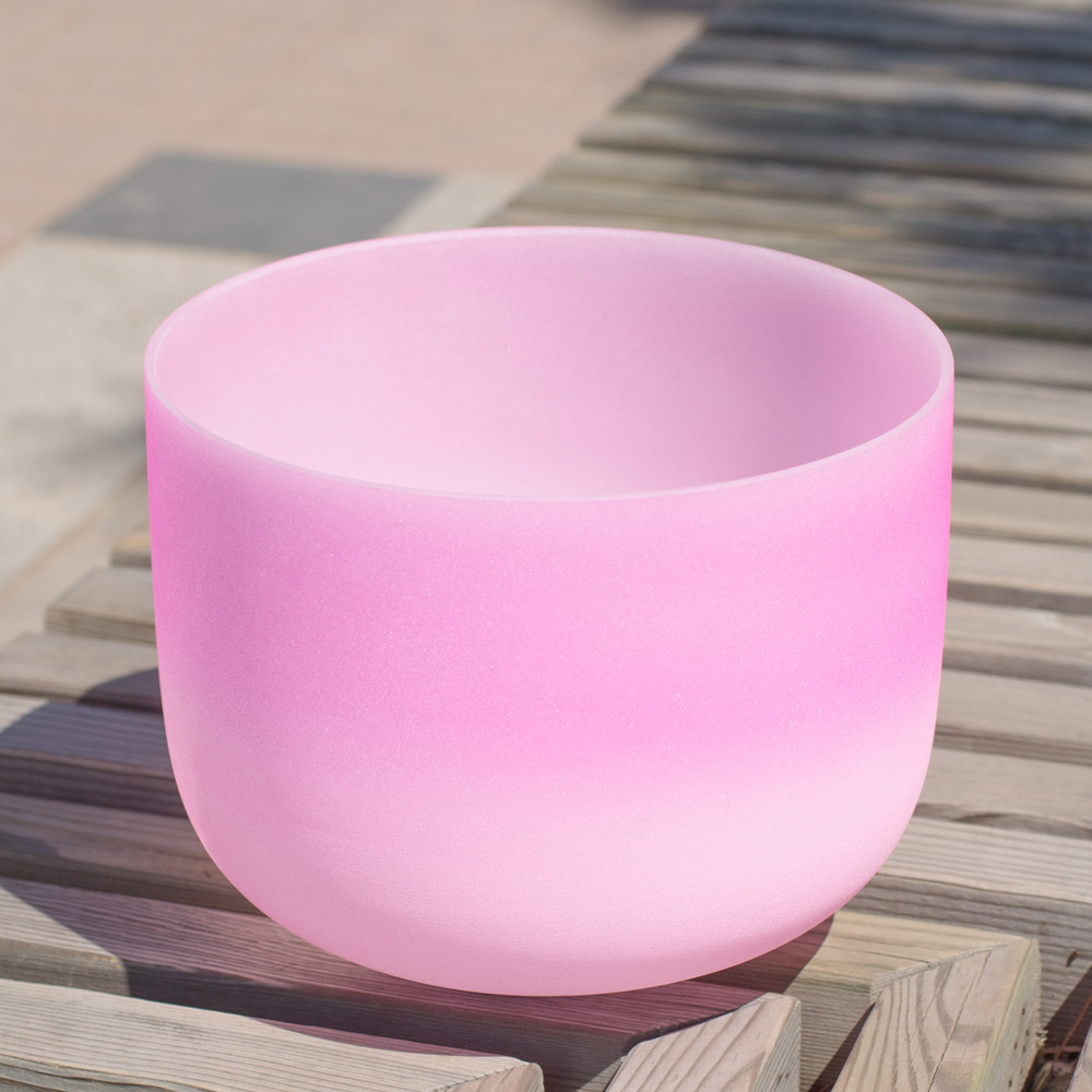 Hot sale singing bowl crystal quartz rose pink bowls 8-12 inch Made In China Low Price Crafts