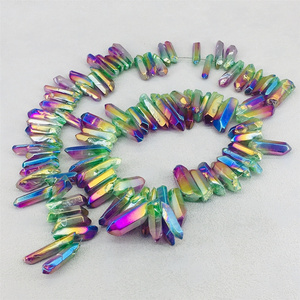 HY Natural Plating Crystal Cluster For Sale Aqua Aura Quartz Crystal Colorful Healing Crystal for sale