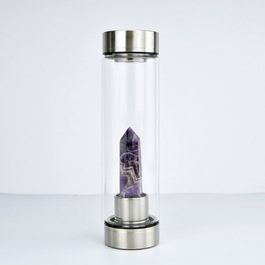 Crystal Crafts Water Bottle With Crystal Inside amethyst Water Bottle Crystal Tea Cups