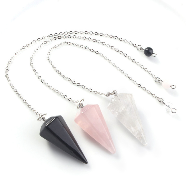 Stones and crystals 100% Reliable Natural Crystal Chakra Pendulum Gemstones Pendulums Healing Crystal Stones for wedding decoration and gifts