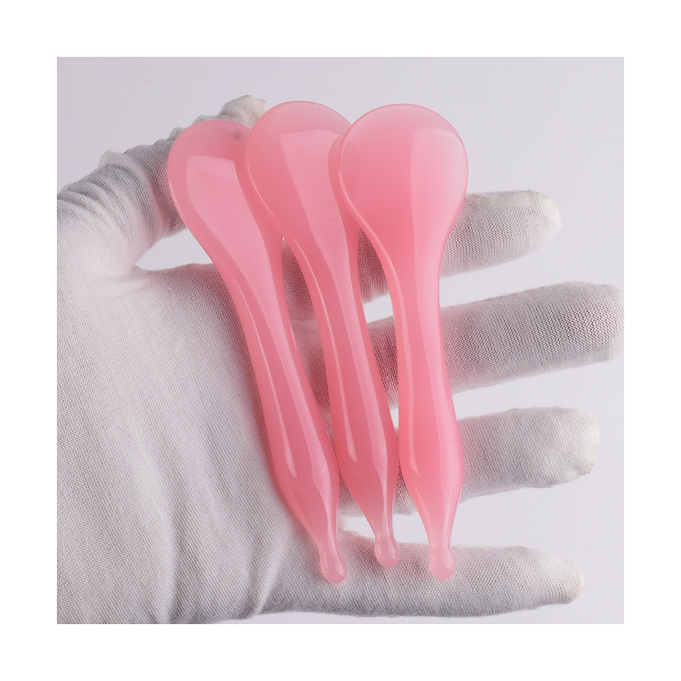 Customized Logo Hand-held Massage Therapy Gua Sha Spatula Scraping Facial Tool Resin Gua Sha Spoon