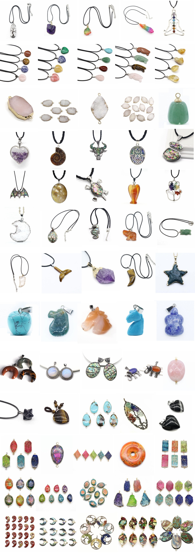 Stones and crystals 100% Reliable Natural Crystal Chakra Pendulum Gemstones Pendulums Healing Crystal Stones for wedding decoration and gifts