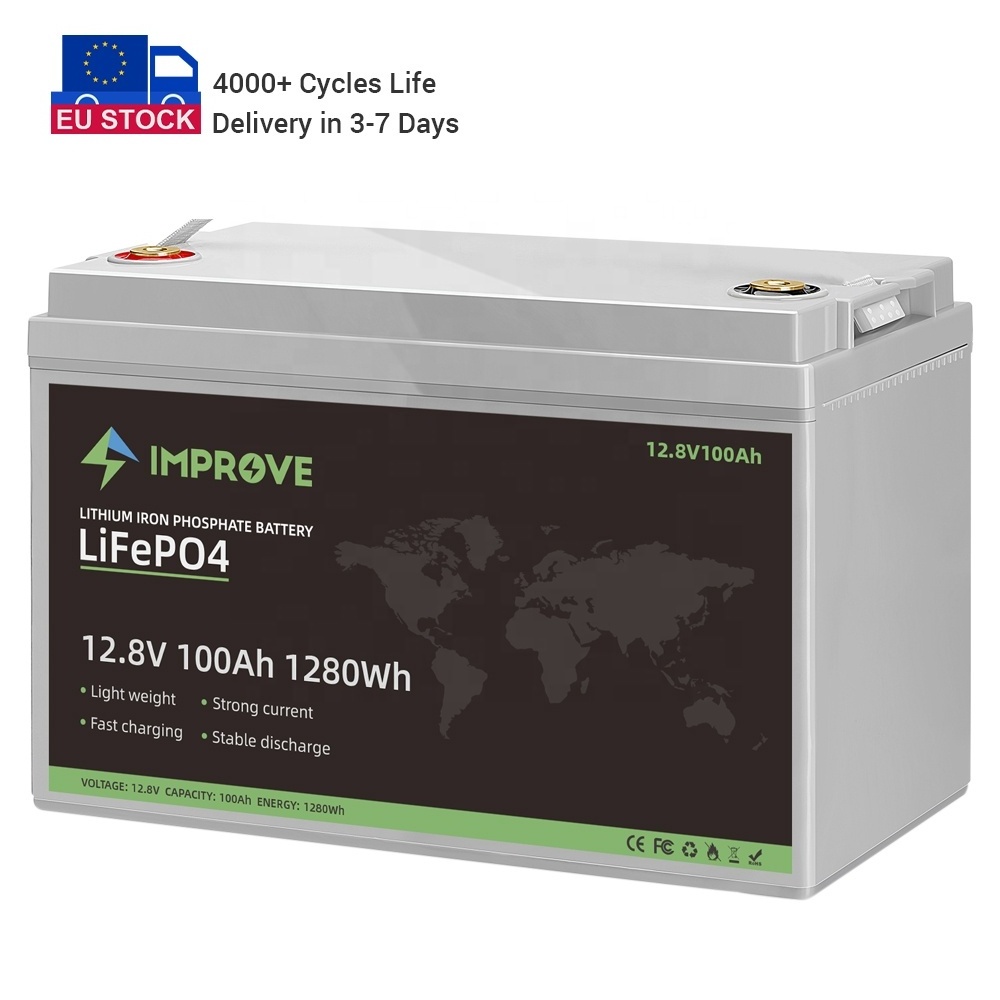 Customized AGV lifepo4 280ah 24v 60v  Lithium Ion Battery 120ah Lifepo4 LFP 12v 100ah 200AH Battery For RV Marine Boat Solar Sys