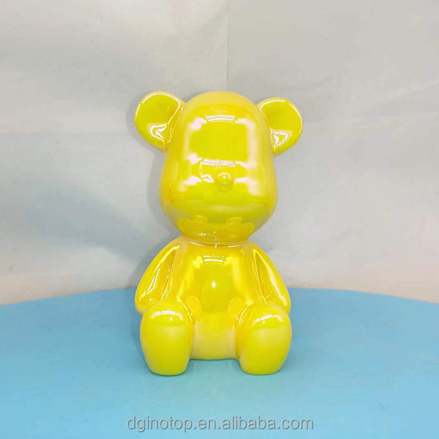 Peal effect electroplated resin bearbrick for collectible gift decoration ornament