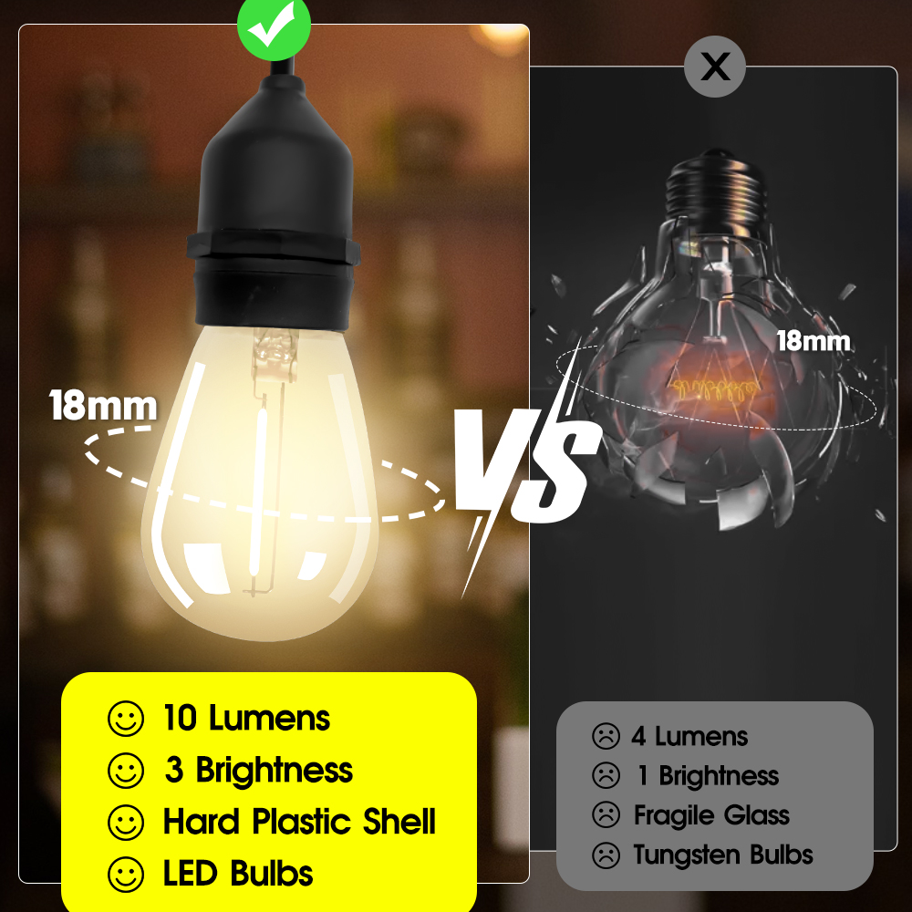 JAIYI New design waterproof ST38/S14 flame lamp holiday bulb for Halloween Mood lights Christmas lighting