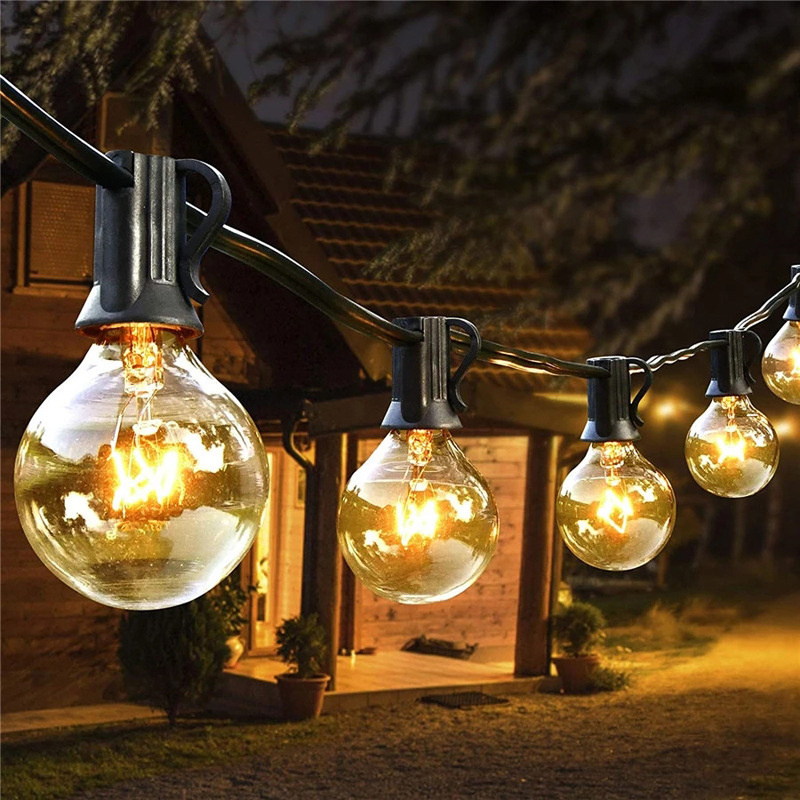 JAIYI Low price G40 Mini globe bulb 7.6m 25 light string for Christmas decoration