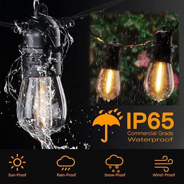 Competitive Price IP65 S14  LED String Lights Outdoor Waterproof Garden Plug in String Lights Decoration