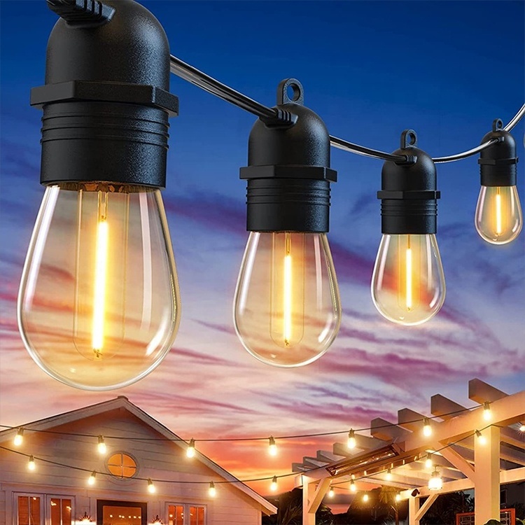 Competitive Price IP65 S14  LED String Lights Outdoor Waterproof Garden Plug in String Lights Decoration