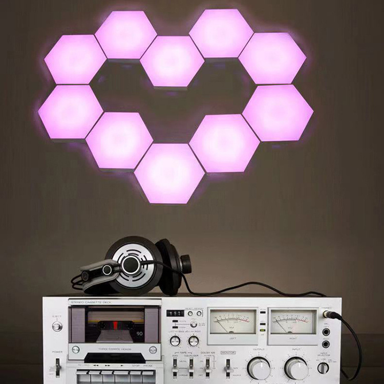 JAIYI Hexagonal panel intelligent LED light panel APP/remote control game synchronization RGB voice control