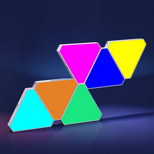 JAIYI Factory best-selling triangle light RGB panel APP control with voice controlled intelligent LED panel for gaming halls