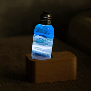 JAIYI Creative Transparent Resin Transparent Aesthetic Blue LED Bulb for Bathroom, Restaurant, Cafe Decoration