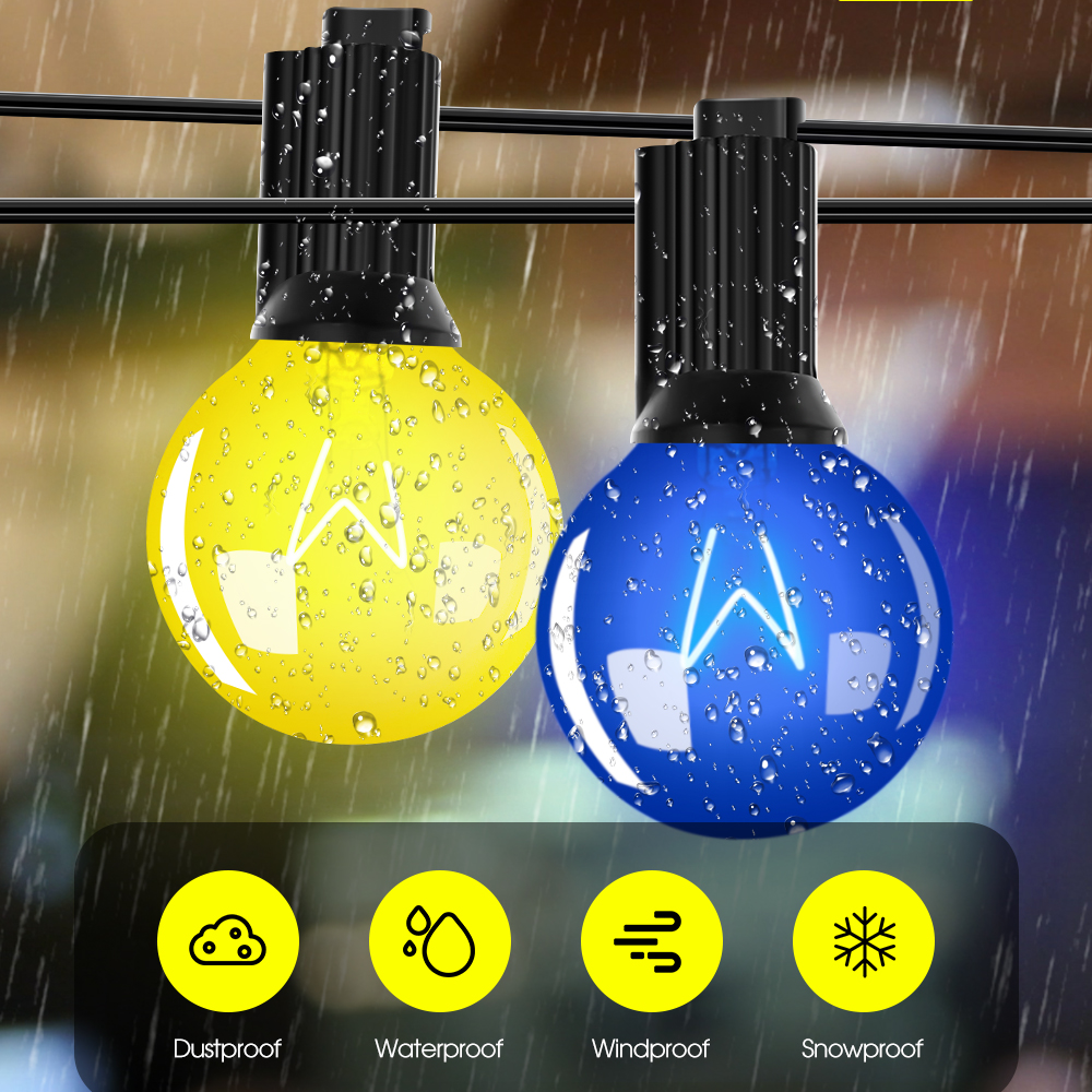 JAIYI factory direct sales G40 warm color light waterproof drop string for Christmas mood lights