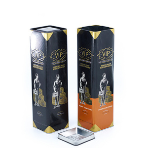 Tin packaging OEM factory high quality tin packaging for wine vodka whiskey bottle