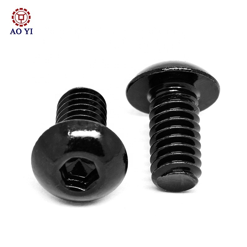 Pan Head Hexagon Socket Machine Screw Black Zinc Plating Bolts and Screws