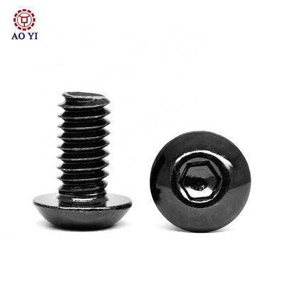 Pan Head Hexagon Socket Machine Screw Black Zinc Plating Bolts and Screws