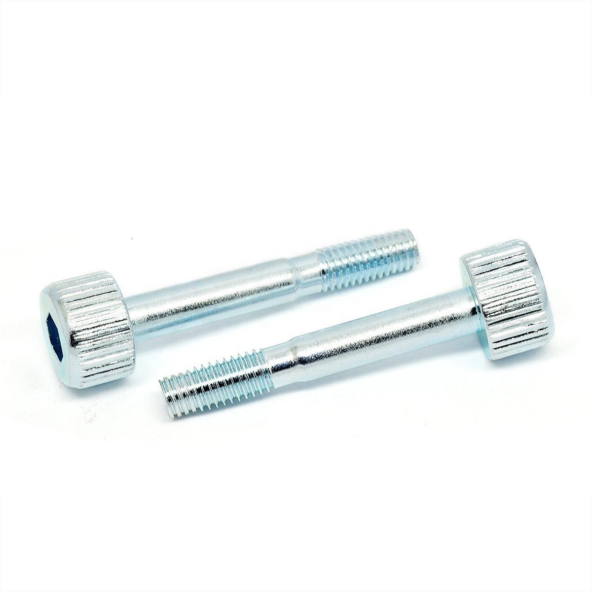 High quality Hexagon Socket Head Knurled Thrumb Caps Screw with Shoulder Bolts and Screws blue zinc plating