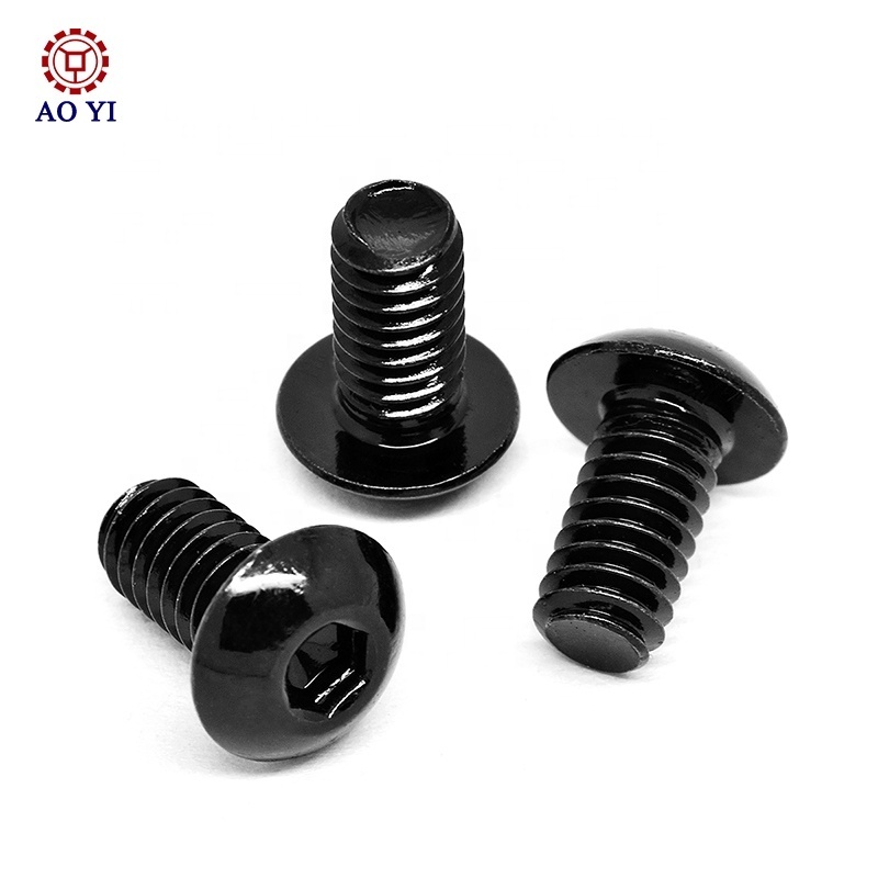 Pan Head Hexagon Socket Machine Screw Black Zinc Plating Bolts and Screws