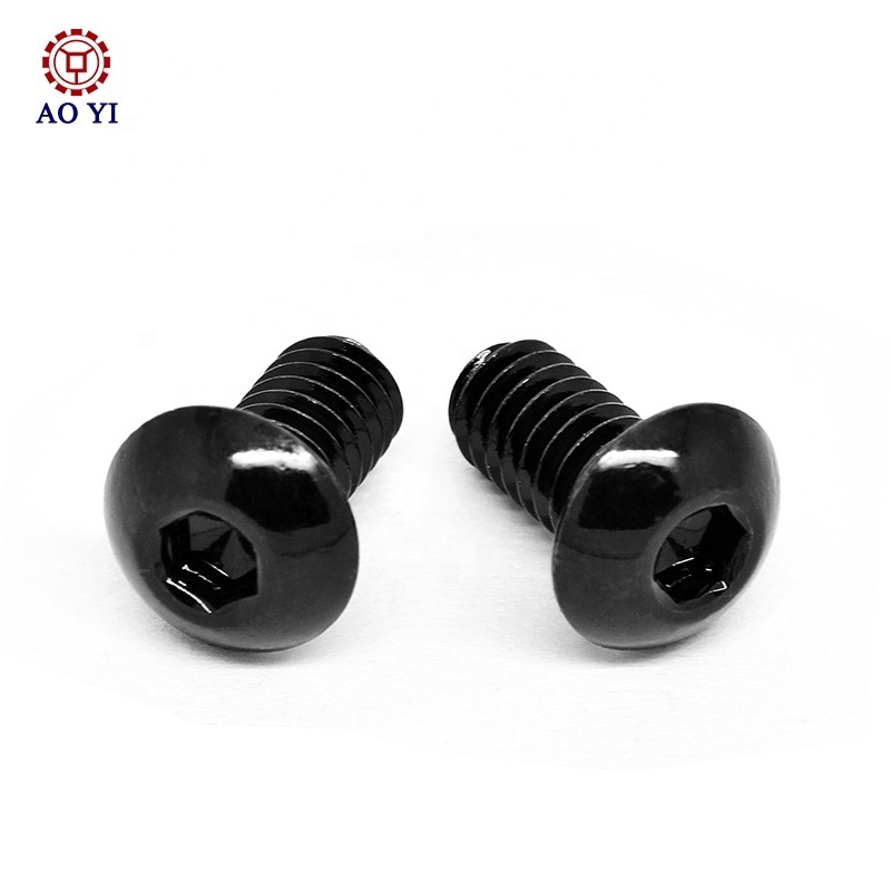 Pan Head Hexagon Socket Machine Screw Black Zinc Plating Bolts and Screws