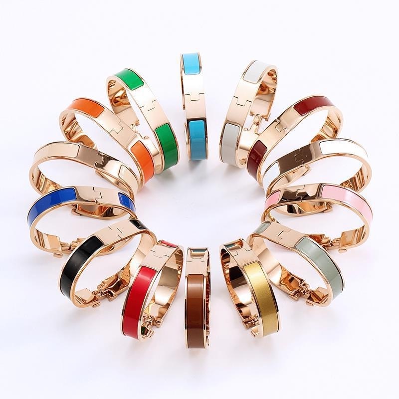 High quality fashion hot selling popular jewelry 316l Stainless Steel bracelet H enamel colorful bracelet for women