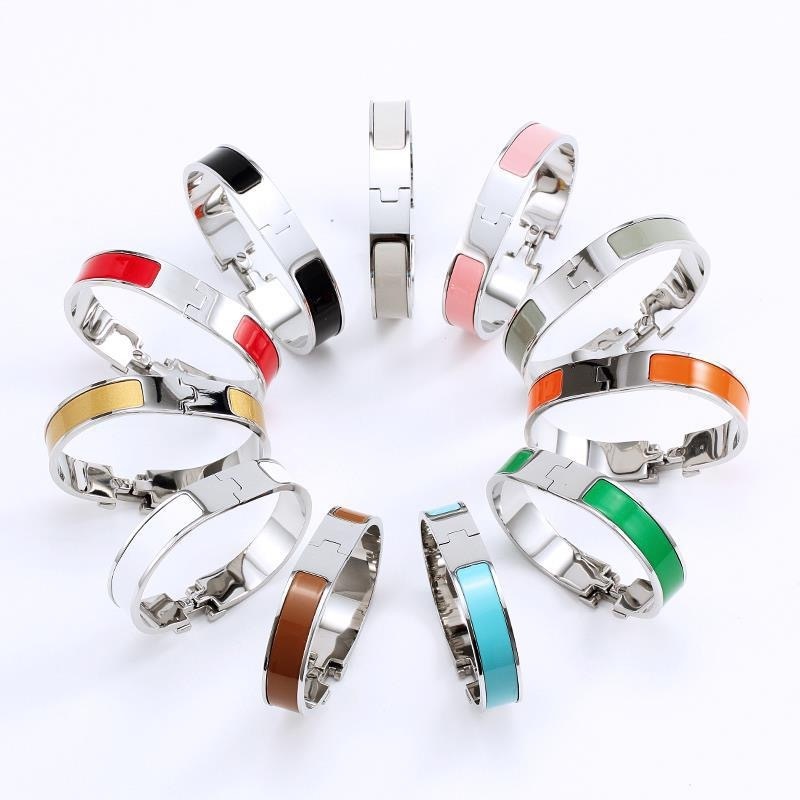 High quality fashion hot selling popular jewelry 316l Stainless Steel bracelet H enamel colorful bracelet for women