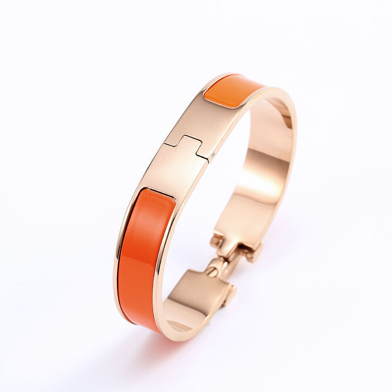 High quality fashion hot selling popular jewelry 316l Stainless Steel bracelet H enamel colorful bracelet for women