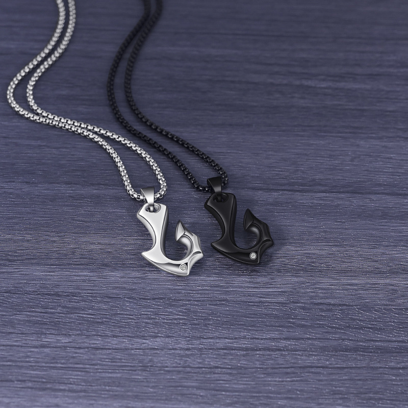 Fashion Jewelry Necklaces Price Stainless Steel Jewelry Chain Necklace Dainty Necklace Anchor Stainless Steel Pendant For Man