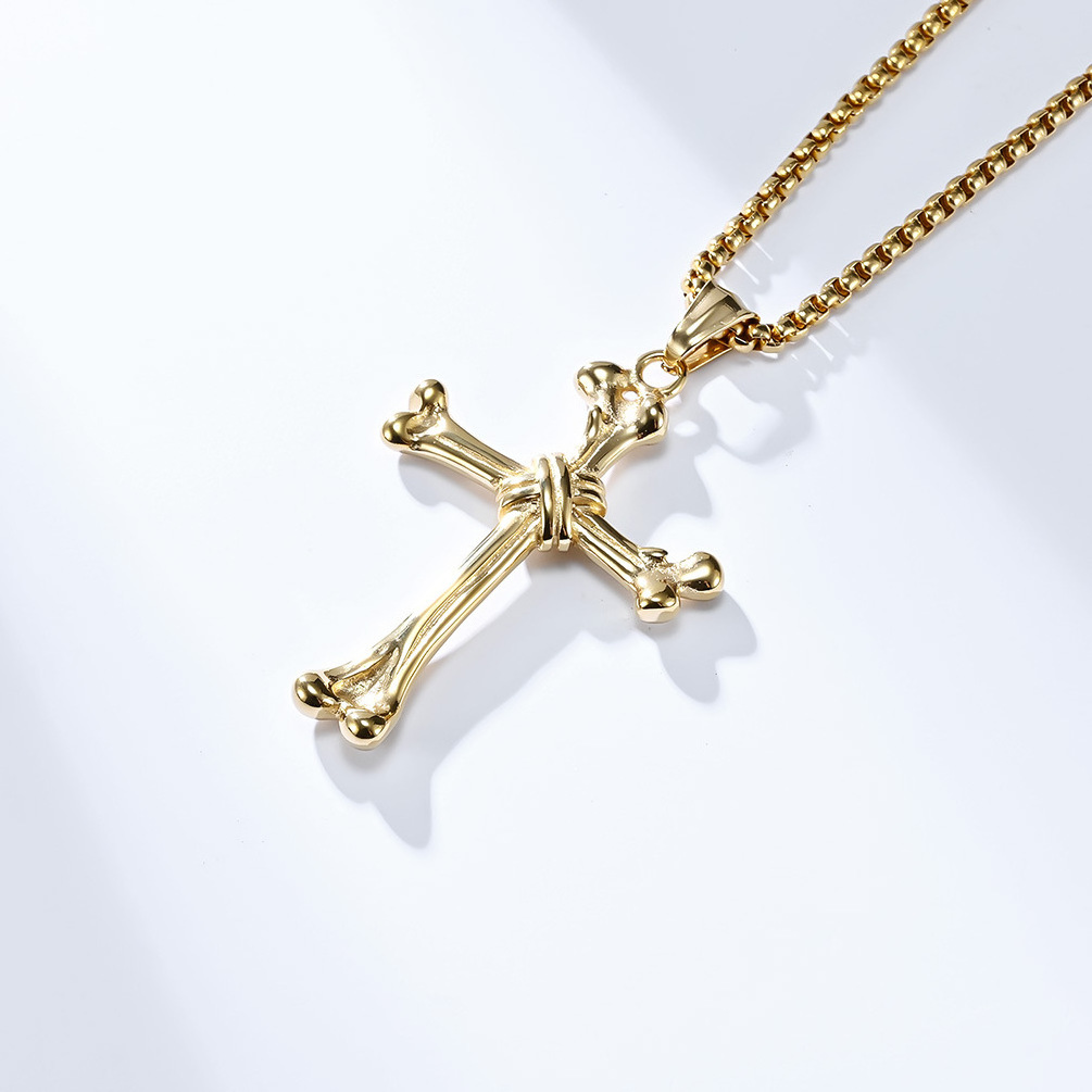 High Quality Stainless Steel Hollow Out Cross Pendant Necklace Eternal Celtic Cross Necklace Pendants For Men And Women