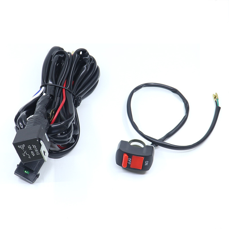 automotive and motorcycle headlight wiring harness