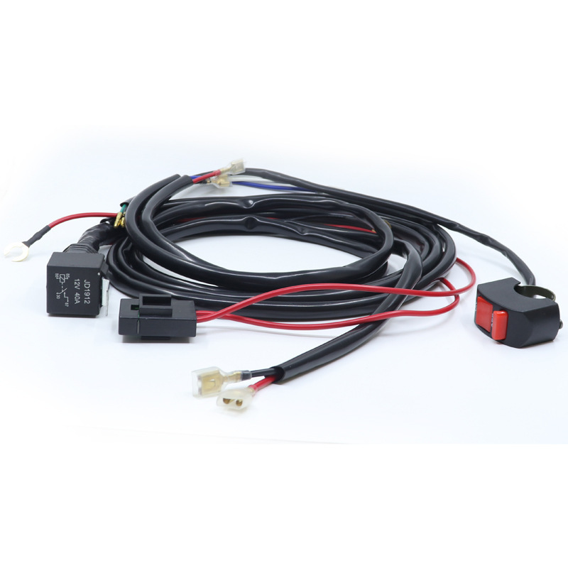 automotive and motorcycle headlight wiring harness