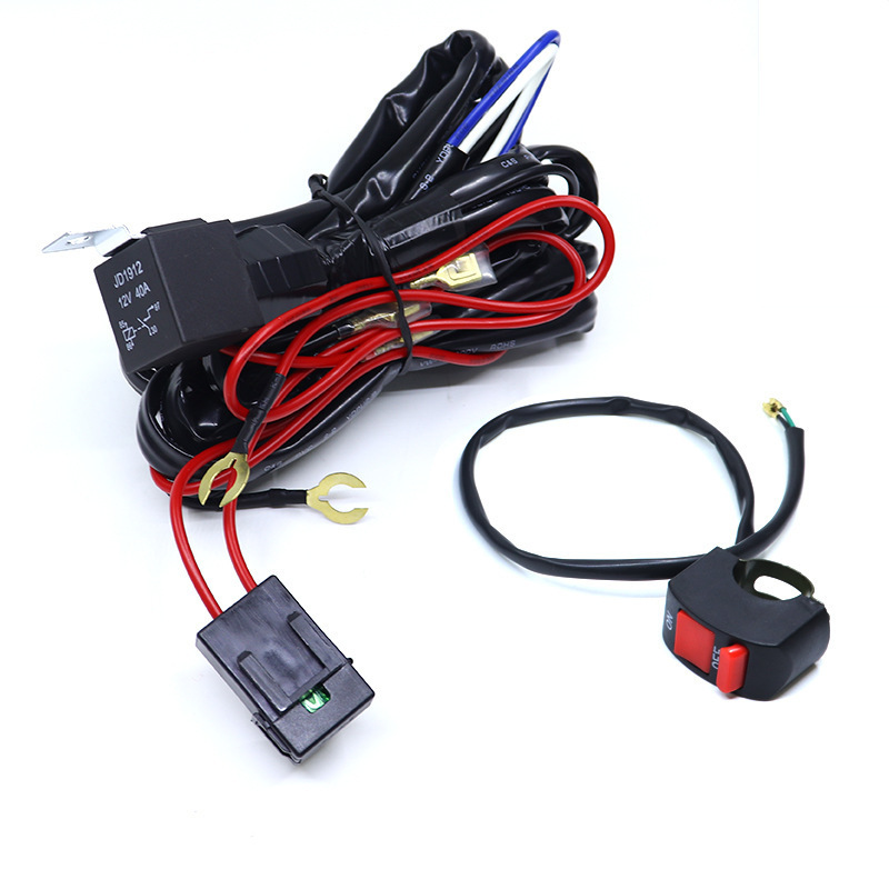 automotive and motorcycle headlight wiring harness