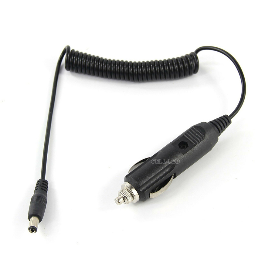 DC 2.1mm car cigarette lighter power plug cord 12V 12-Volt adapter spring cable