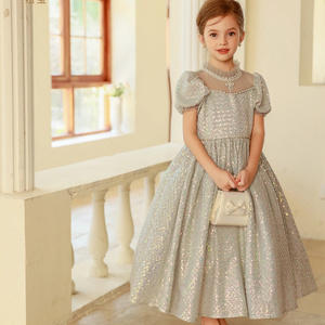 NIMBLE Wholesales Kids Wedding Event Ball Gown Fancy Princess Frock Beautiful Long Girl Party Dress