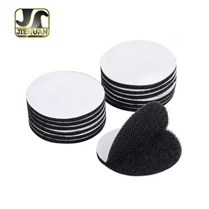 JieHuan  custom 100%nylon eco-friendly circular Velcroes patch adhesive fastener die cut hook and loop sticky dots for  toys