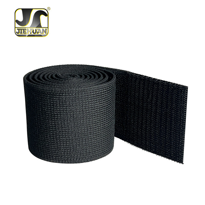 Jiehuan Eco-friendly clean Custom DIY Nylon Adhesive Hook and Loop Tape for sofa  Elegant Tape Solution Elastic Hook Loop