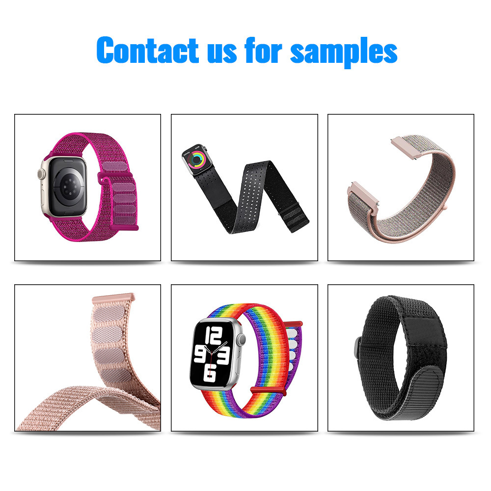 Jiehuan Factory Customized Eco-friendly Hook and Loop Strap Galaxy Sports Loop Band Tape for Velcro Watch Strap Nylon 1200 PCS