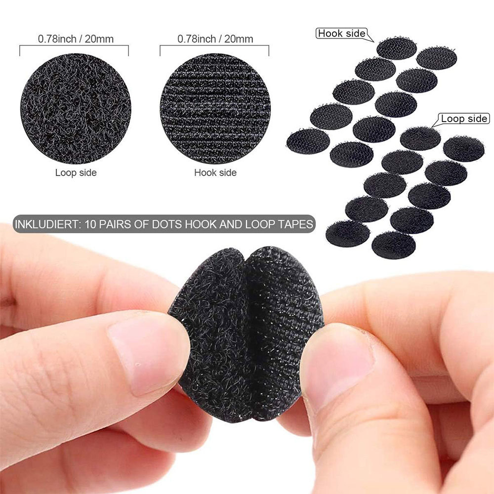 JIEHUAN Hot Sell  nylon eco-friendly custom  hook and loop  clear velcroes dots for Children's toys