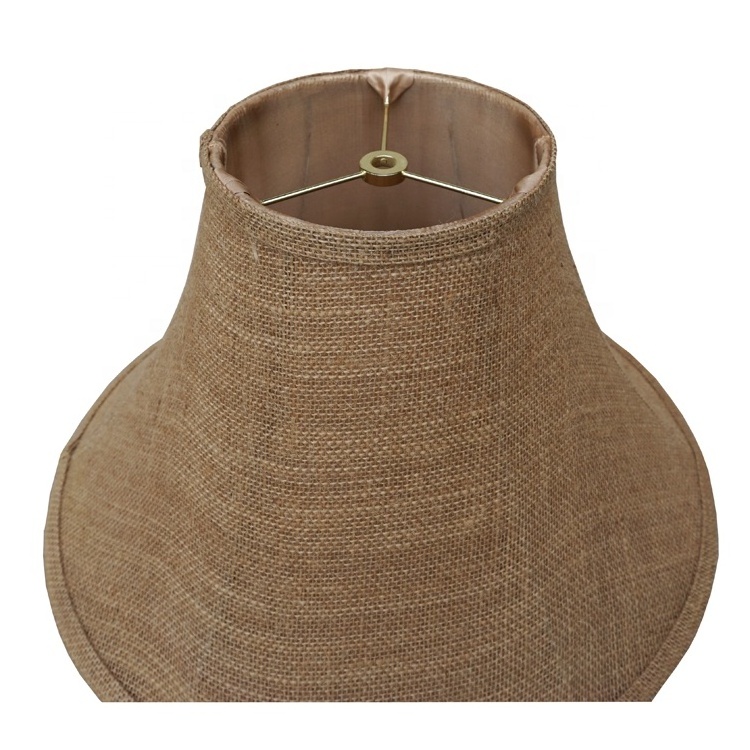 High Quality Burlap Lamp Shade Cover Brown Bell Shaped Lampshade