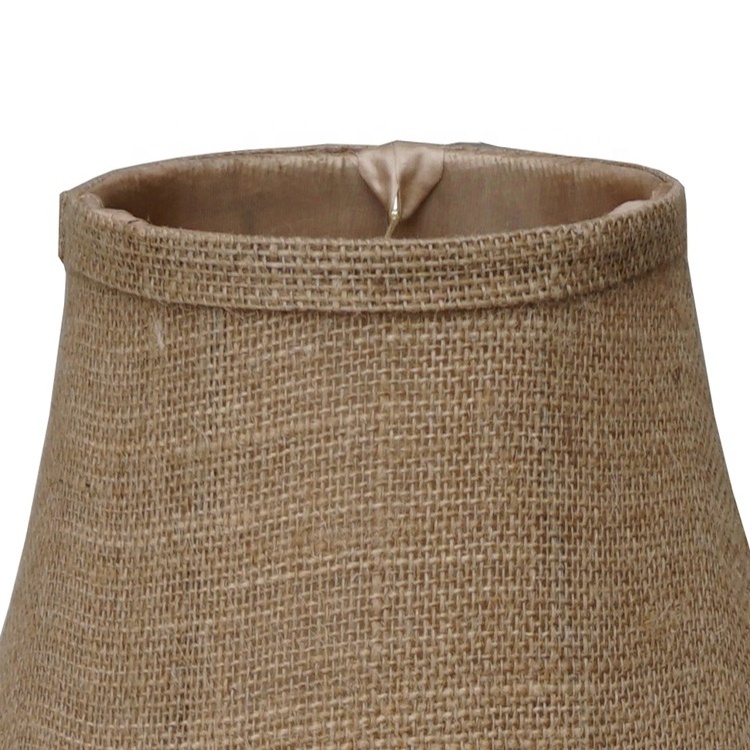 High Quality Burlap Lamp Shade Cover Brown Bell Shaped Lampshade