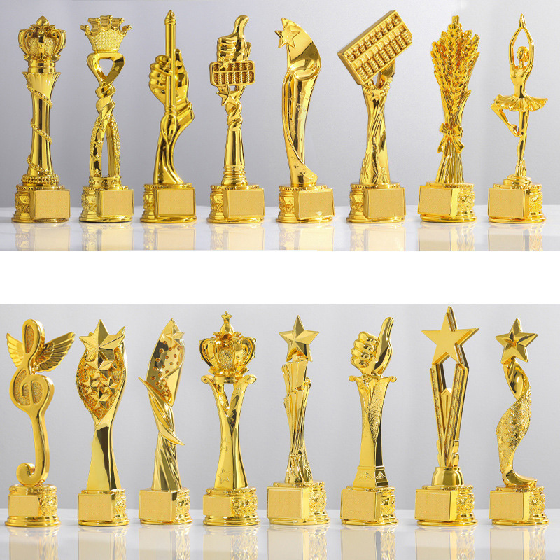 Custom Crystal Resin Metal Trophy Cups Award Soccer Gold Trophies Sports Music Dance Champion League Trophy