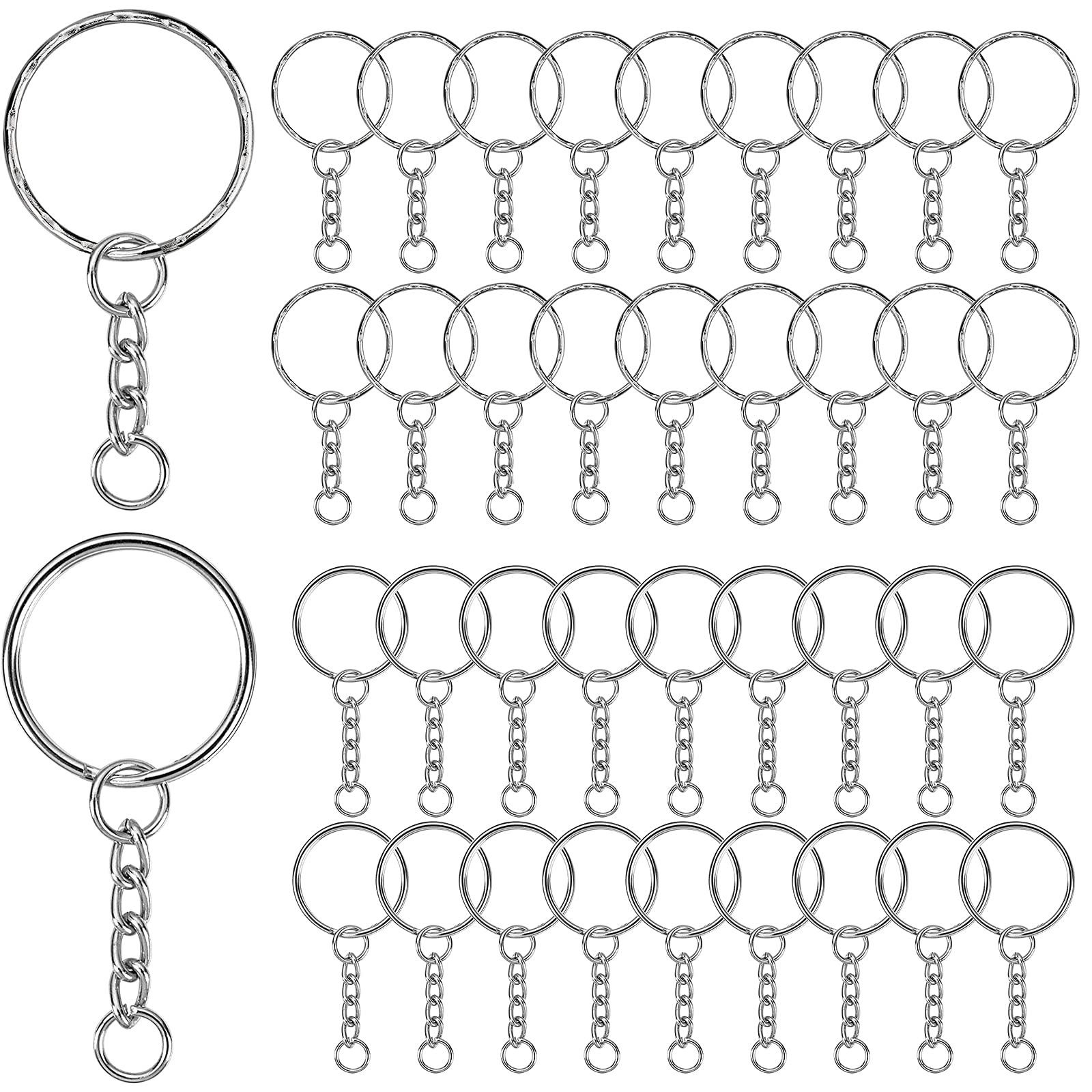 Simple Blank Key Chains Stainless Steel Key Rings Metal Custom Logo Keyring Personalized Keychain