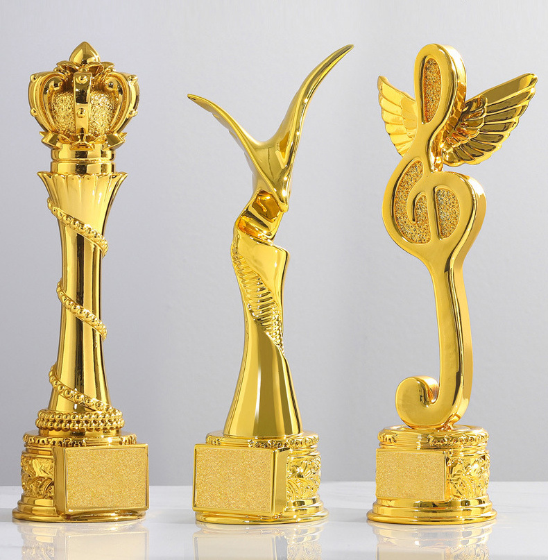 Custom Crystal Resin Metal Trophy Cups Award Soccer Gold Trophies Sports Music Dance Champion League Trophy