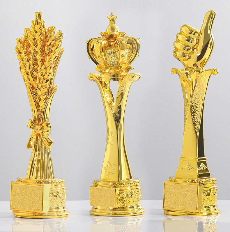 Custom Crystal Resin Metal Trophy Cups Award Soccer Gold Trophies Sports Music Dance Champion League Trophy