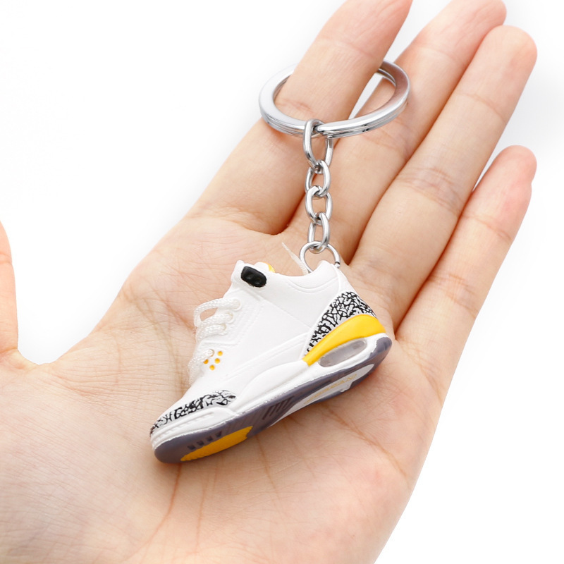 Custom Soft Pvc Rubber Sneakers Keychain Cute Mini Gym 3D Sports Shoes Key Chain